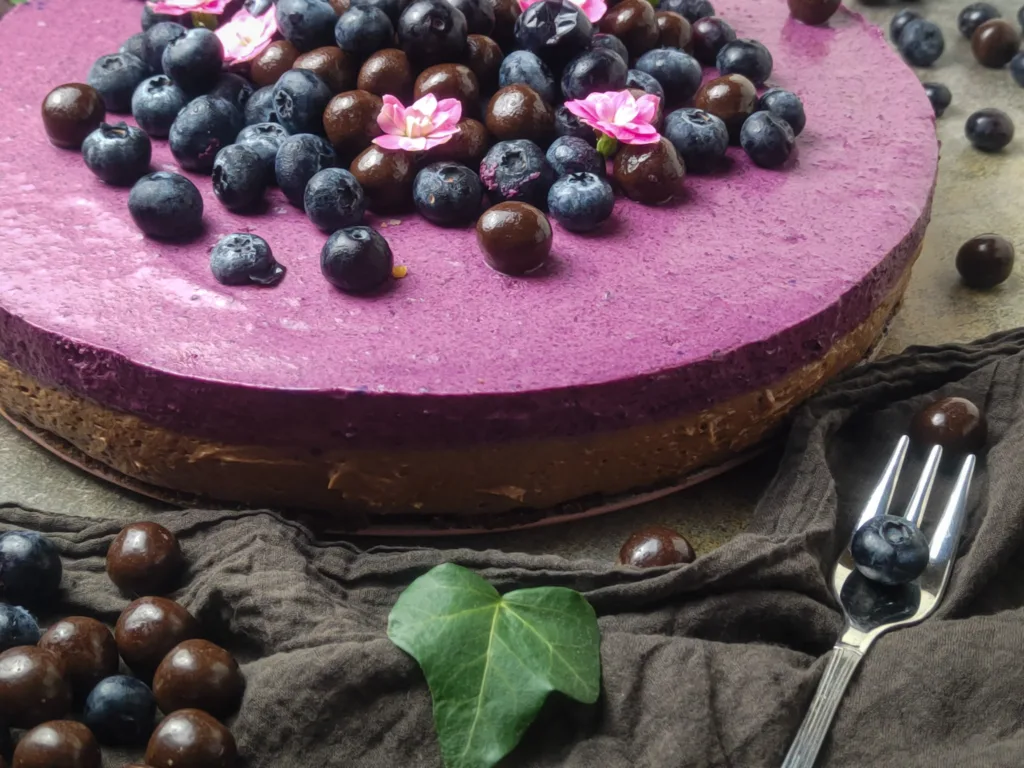 blueberry chocolate cake no bake