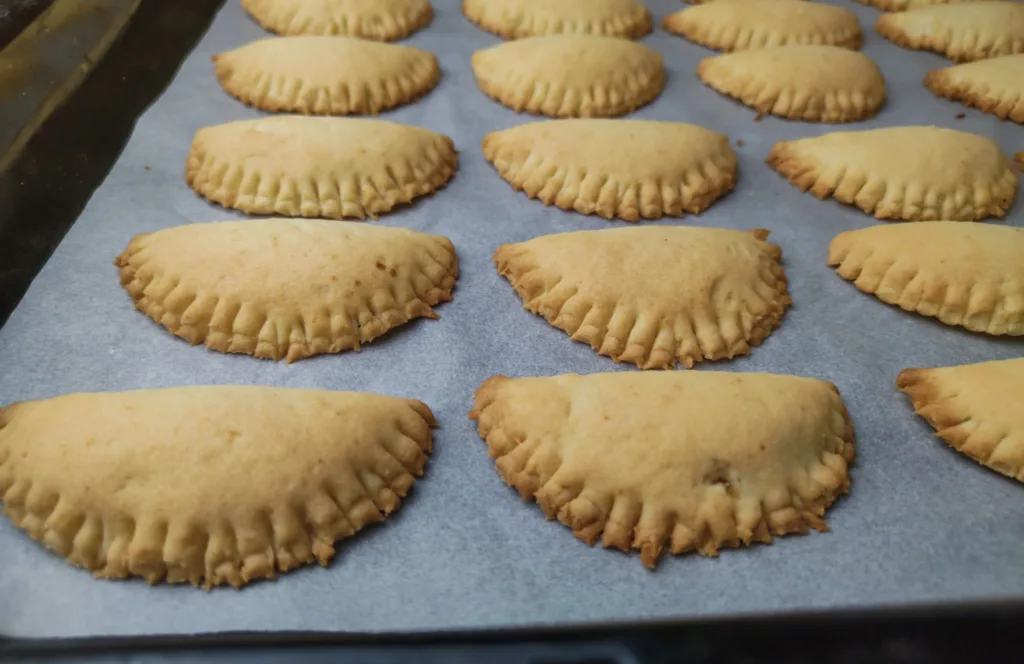 empanada cookies from the oven