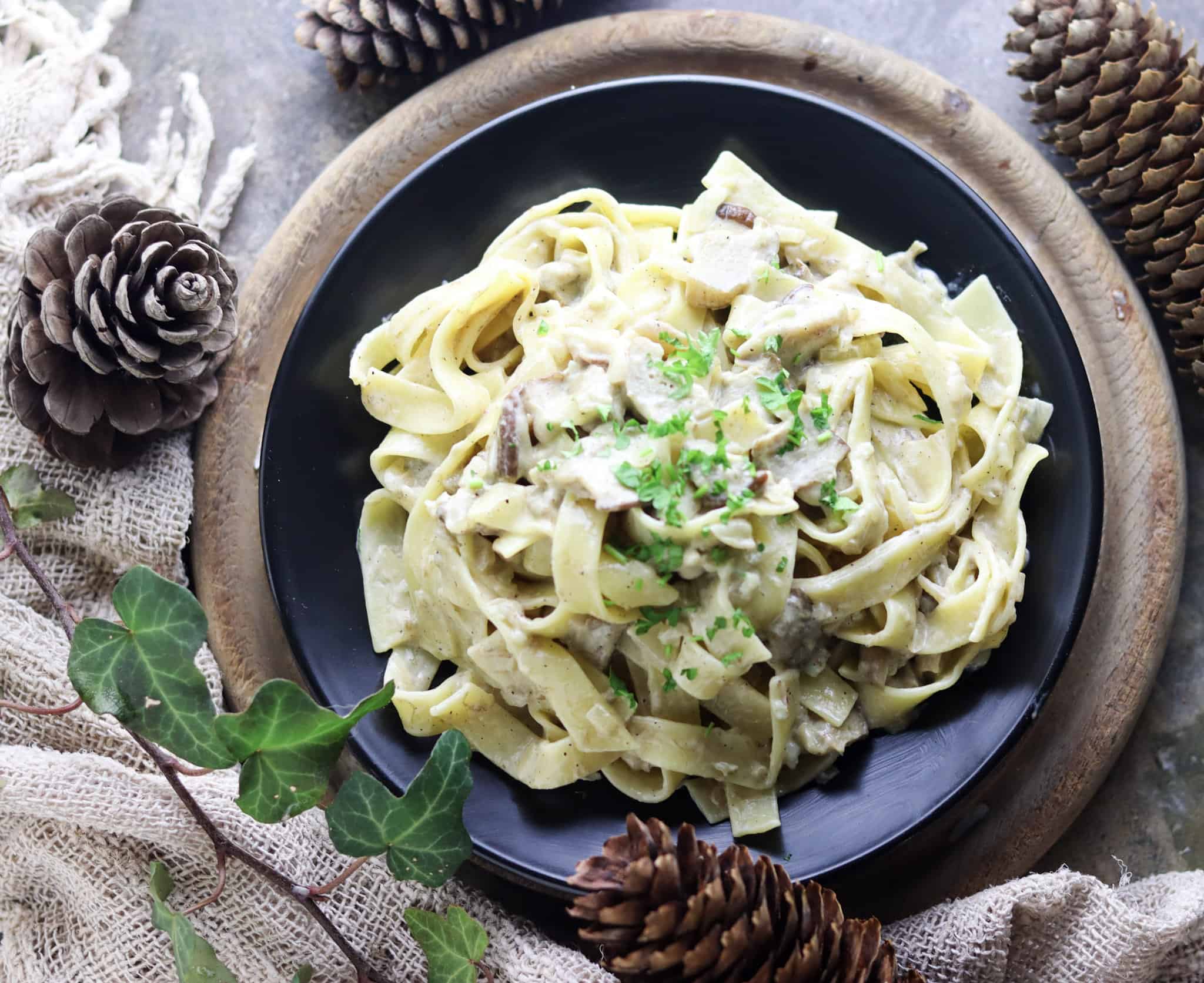 Tagliatelle ai funghi (tagliatelle with mushrooms) ~ 