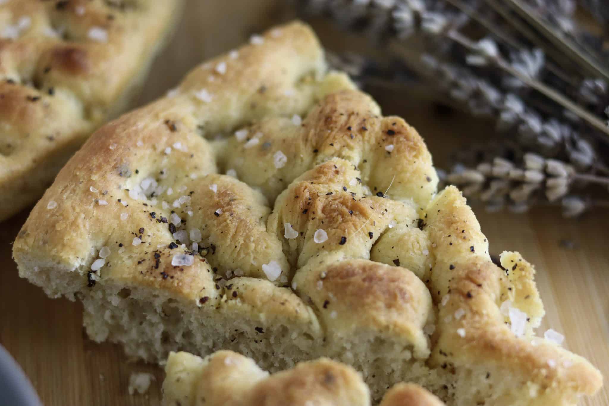 Black pepper focaccia Food Nutters