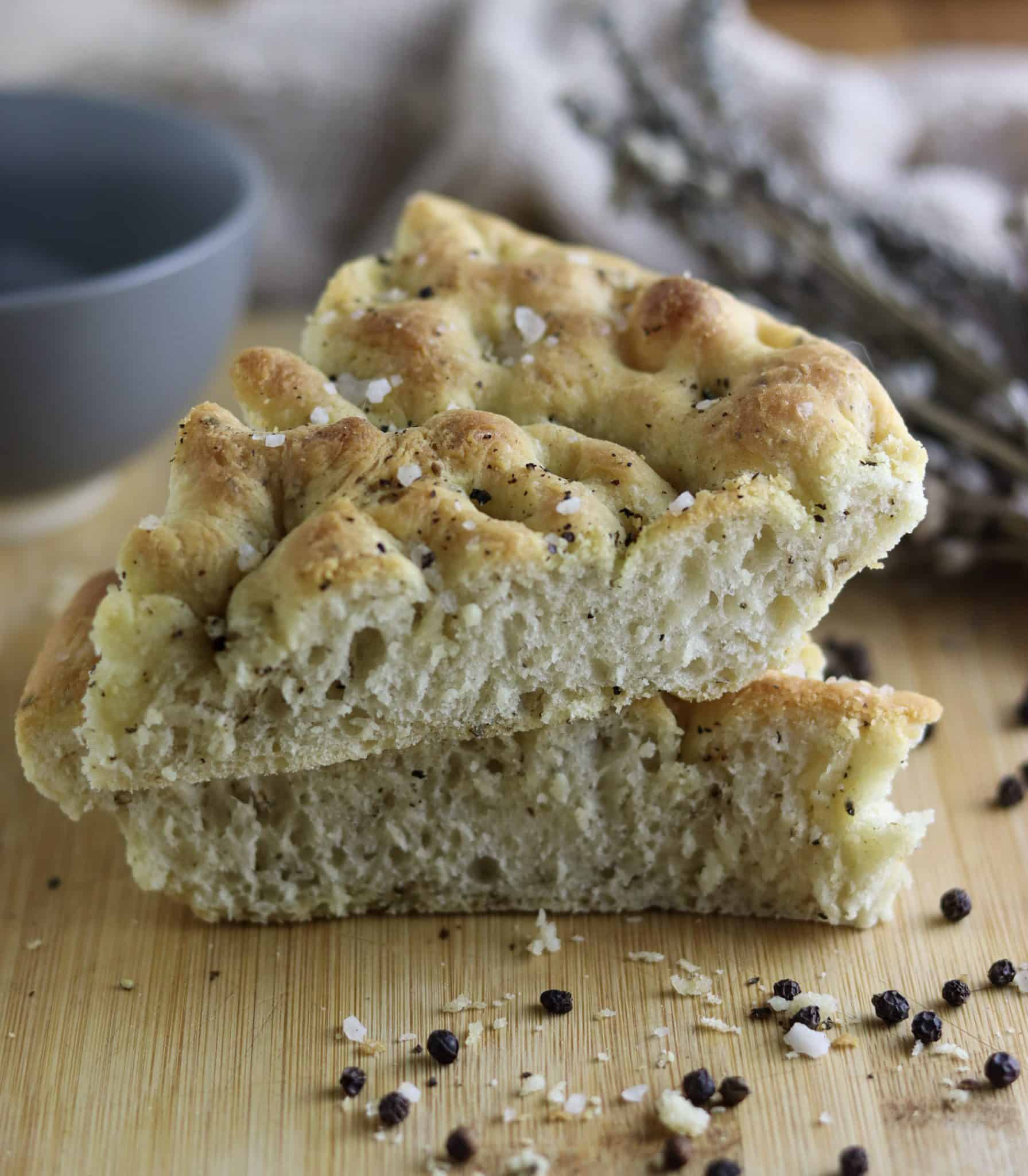 Black pepper focaccia Food Nutters