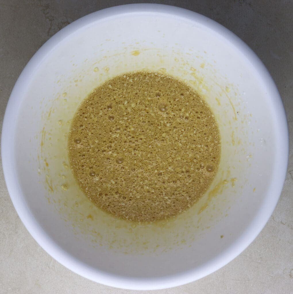 how to mix eggs, sugar, butter, milk and baking powder 