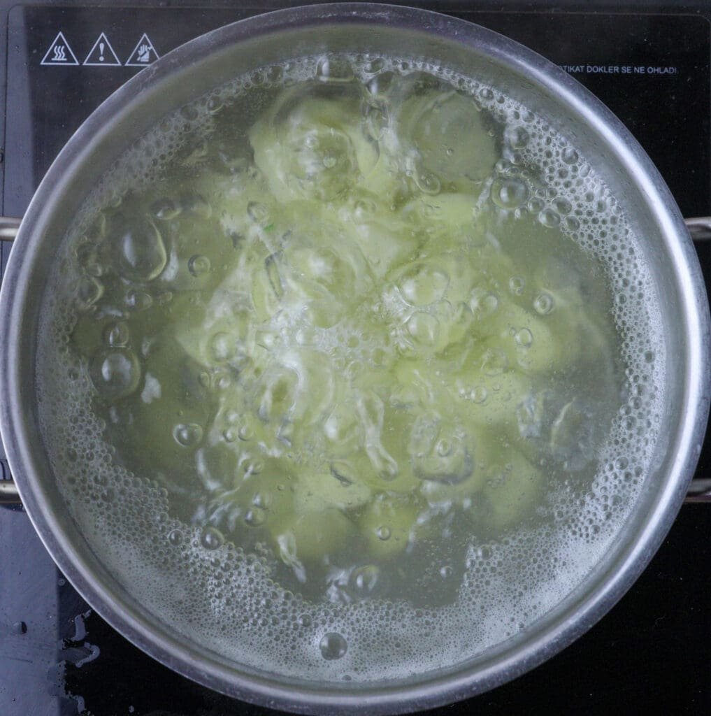 image of boiling the potatoes