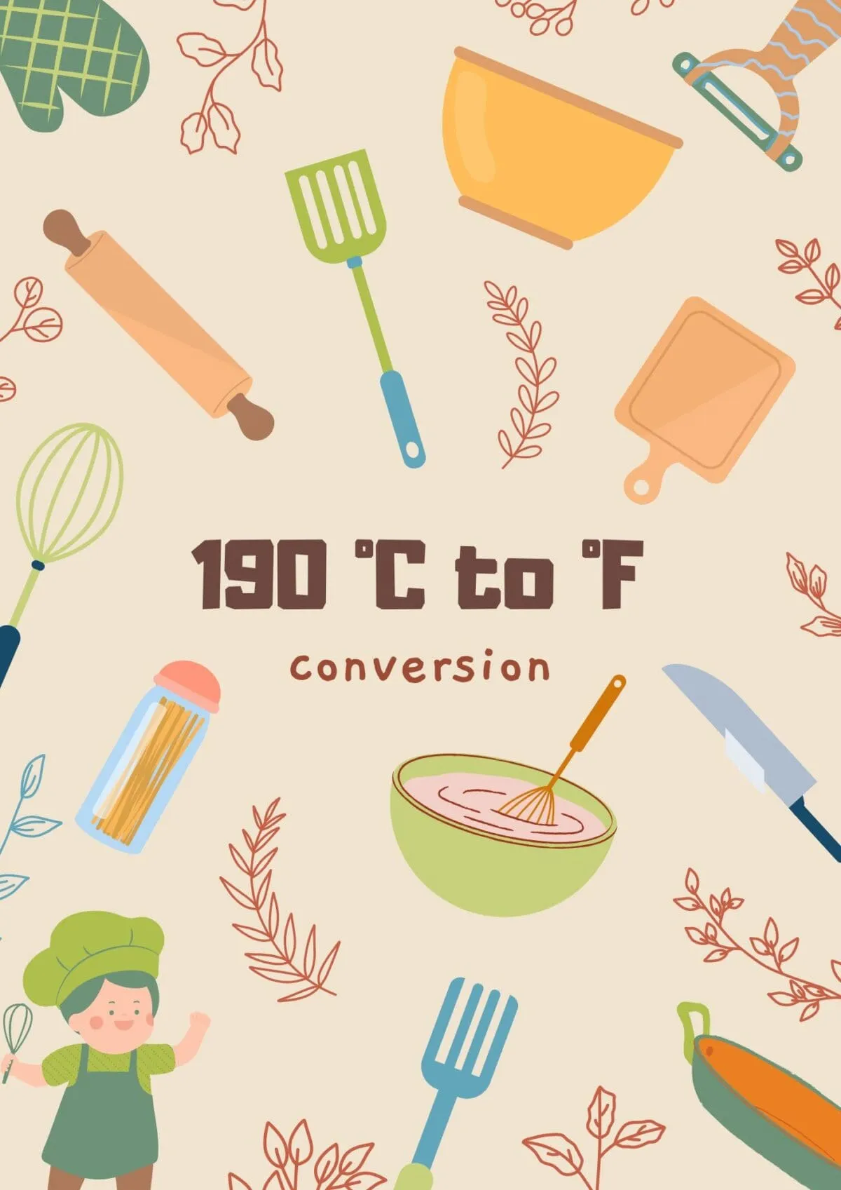 post image of 190 celsius to fahrenheit (190 c to f) conversion