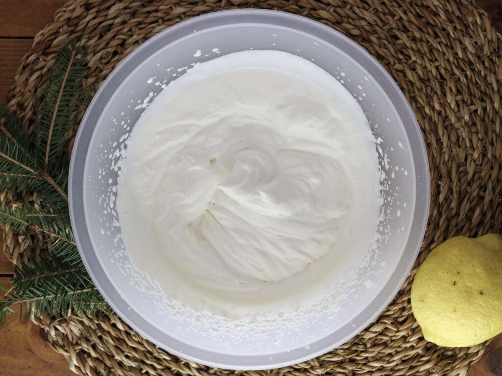 Image of whipped heavy cream. 