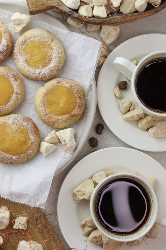 The amazing color of baobab coffee in cups.