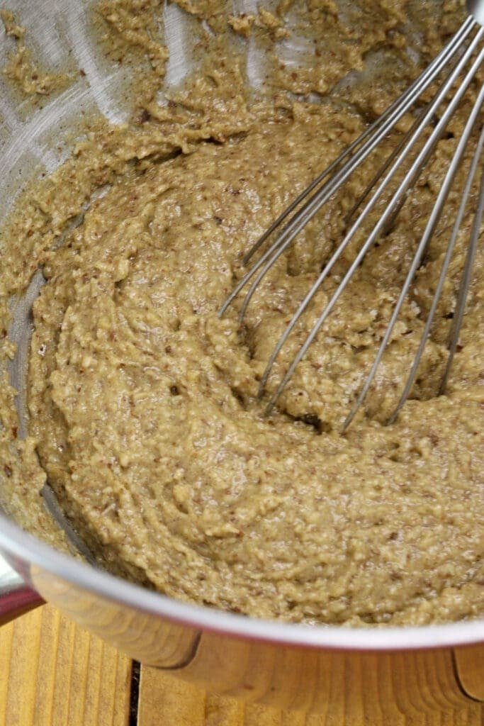 plum cake batter in a large bowl