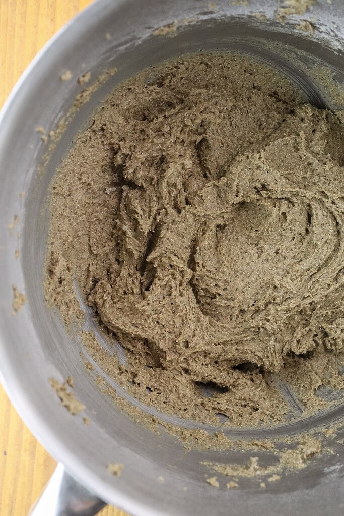 The biscotti batter with flour before adding fruits and nuts.